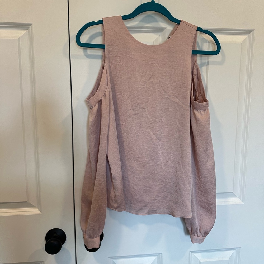 Blush pink stain blouse from Express